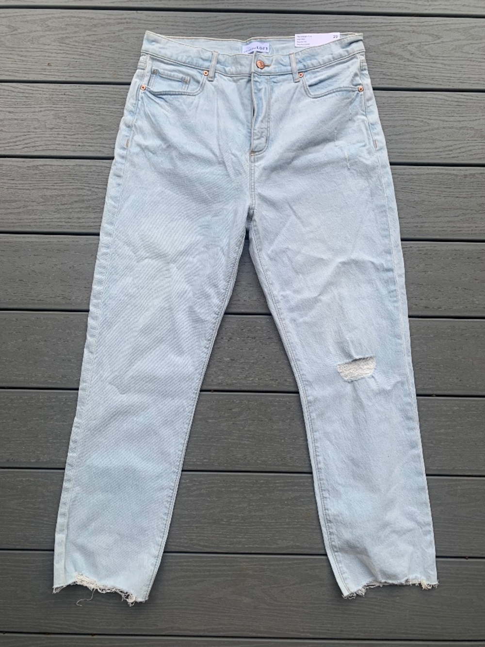 Loft straight cropped 8 “nwt”